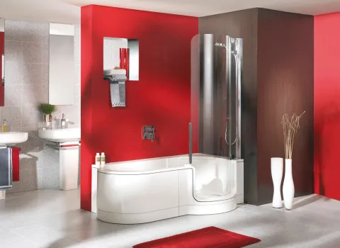 Twinline 1 von Artweger: Die barrierearme Dusch-Badewanne mit TĂŒr.