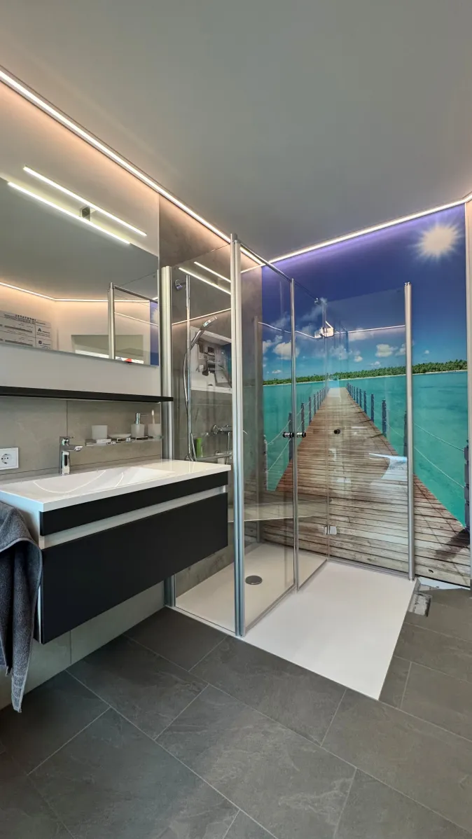 Duschbad Renodeco Platten Wandbild Meer