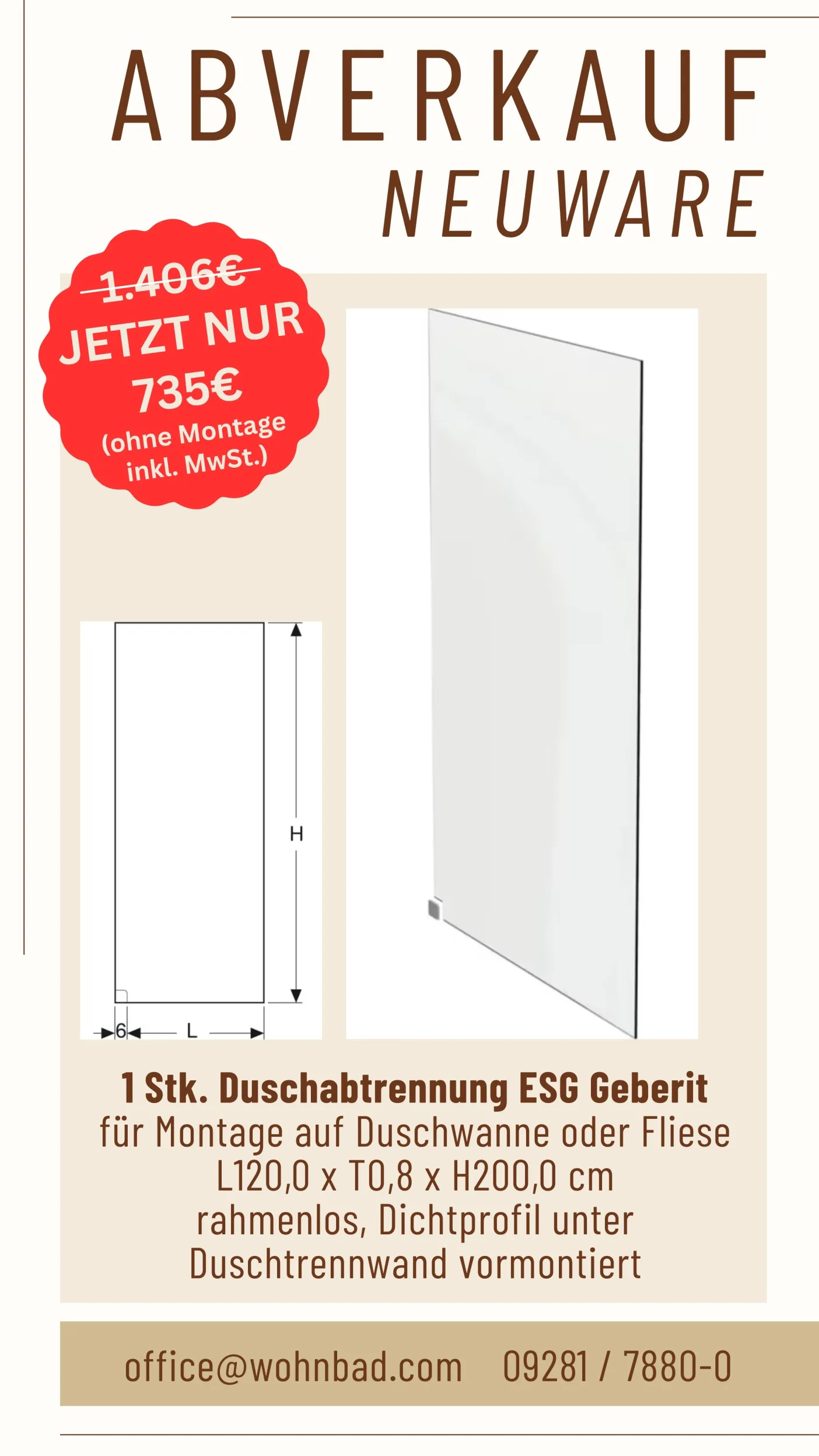 Duschabtrennung-DTW-Festteil-Geberit