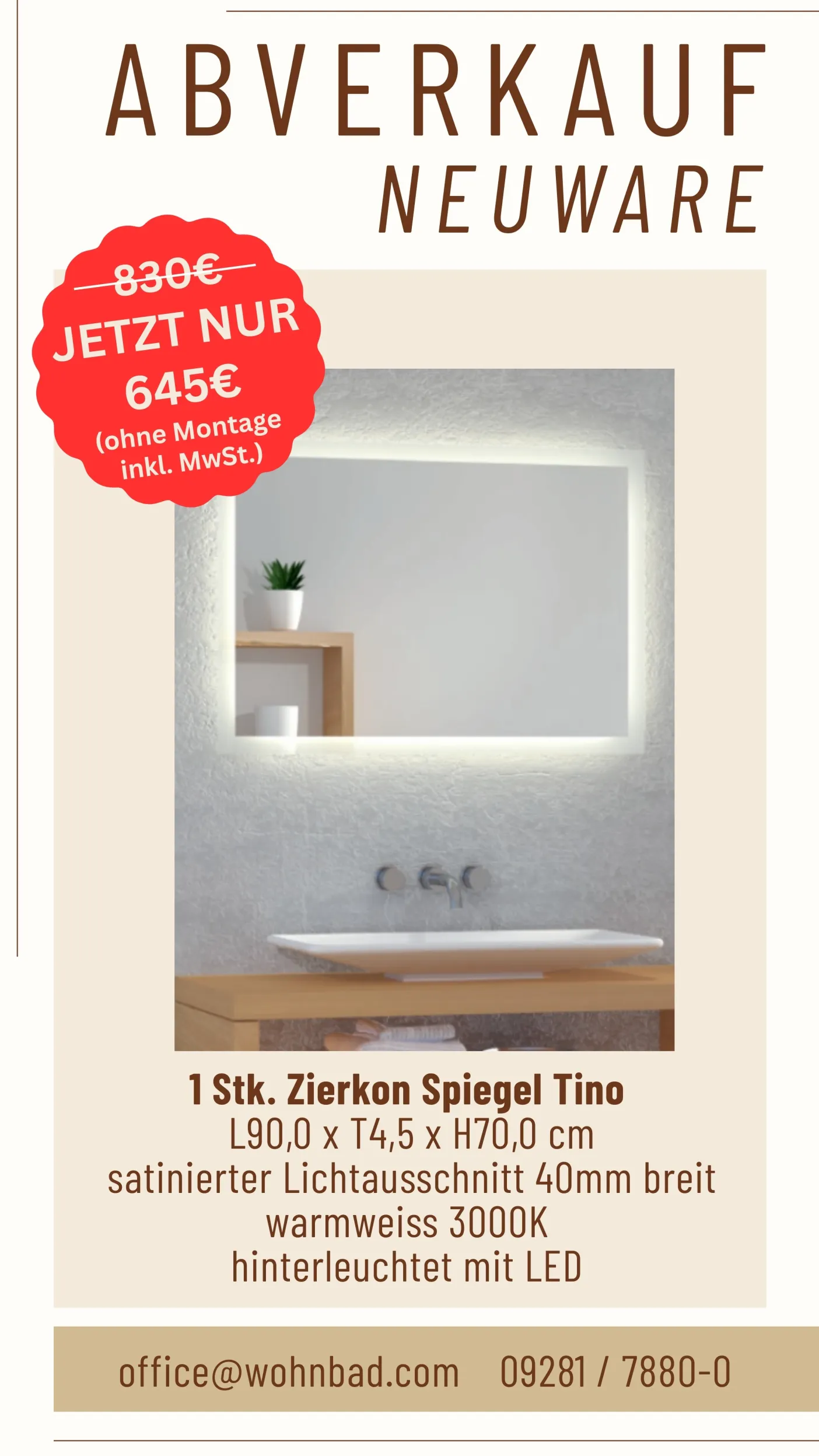 Zierkon Spiegel Abverkauf 