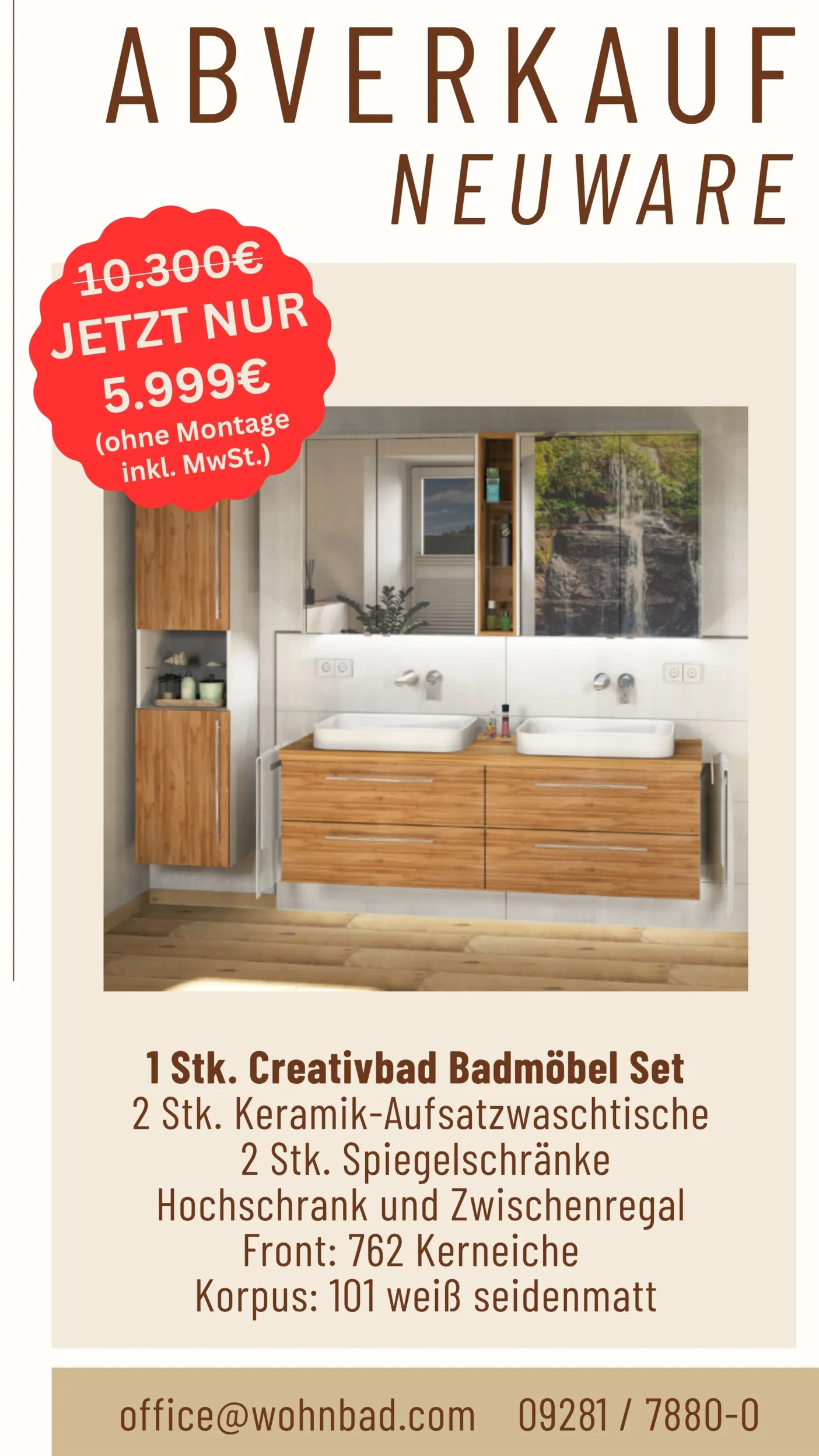 Abverkauf_Waschtischanlage_Creativbad_Schimmel