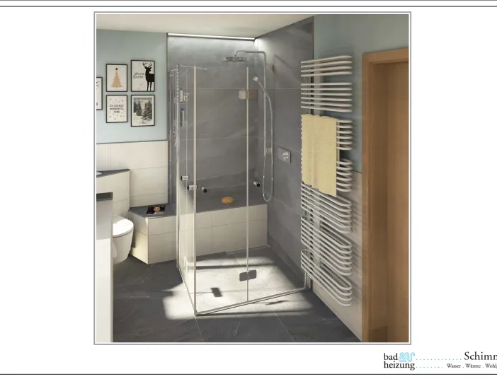 Musterplanung Badmodernisierung Ansicht Duschanlage