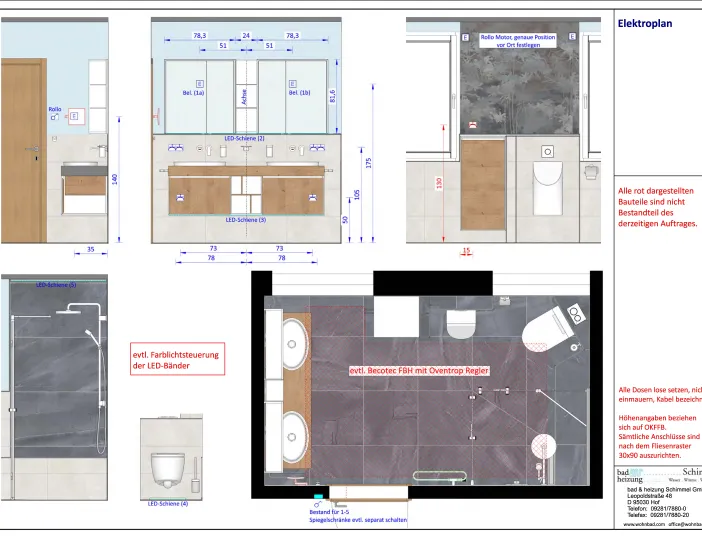 Musterplanung Badmodernisierung Elektroplan